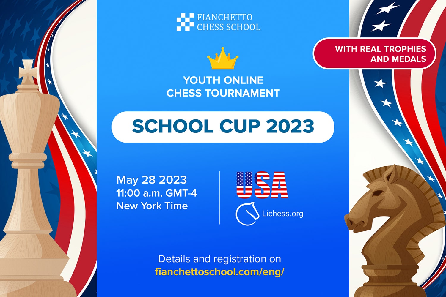 FIANCHETTO SCHOOL CHESS CUP 2023 USA - ONLINE YOUTH TOURNAMENT