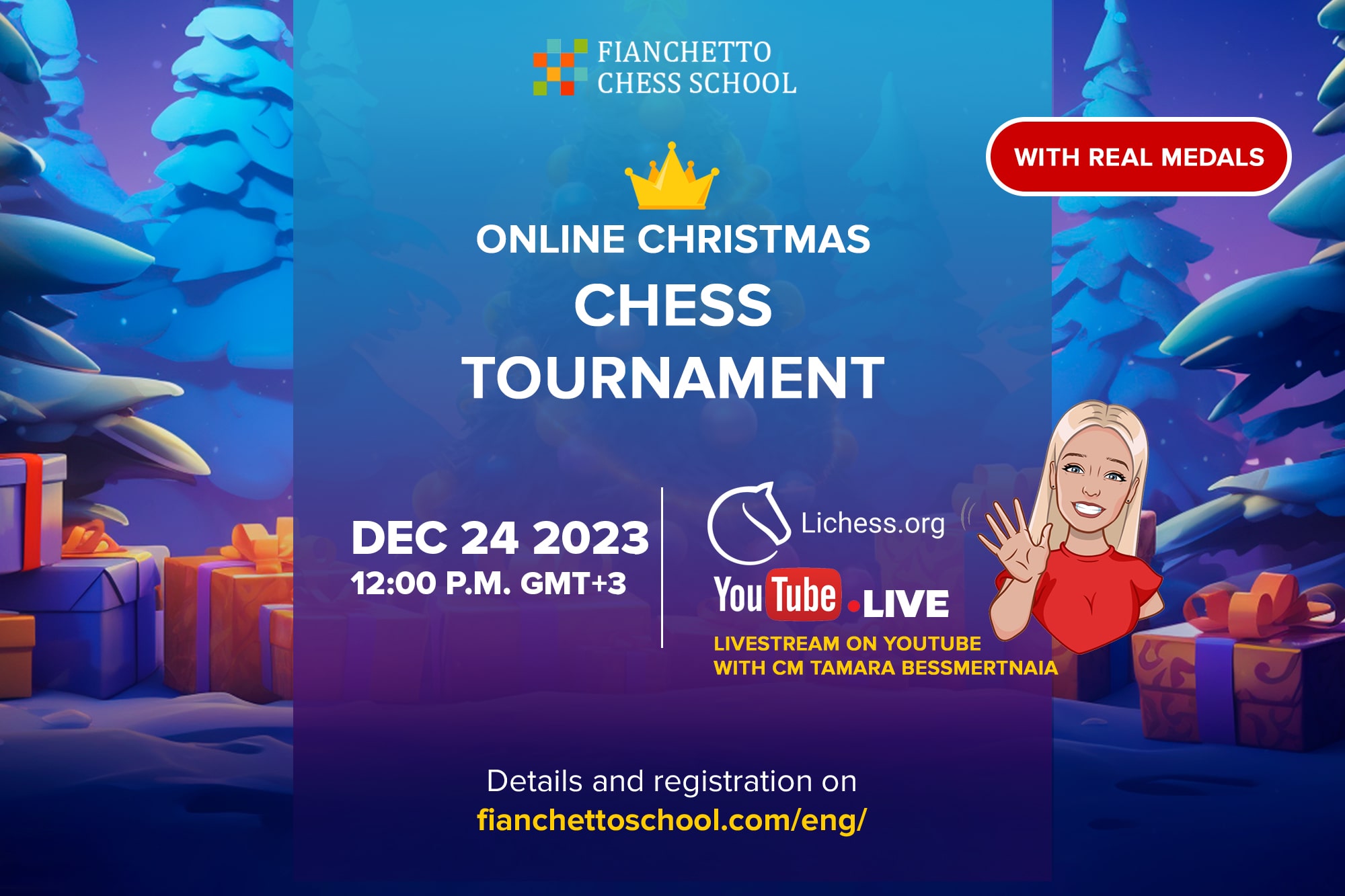 ONLINE CHRISTMAS CHESS TOURNAMENT 24/12/2023